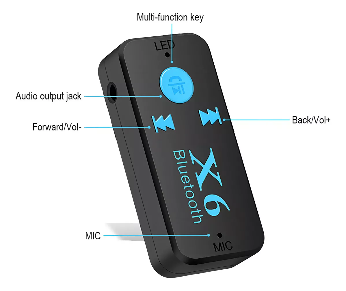 Adaptador Bluetooth Para Carro Conexión 3.5mm Ranura Microsd - Imagen 4