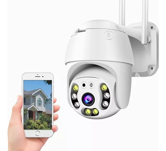 Cámara Ptz De Seguridad Wifi Hd1080p Alarma Camara Exterior