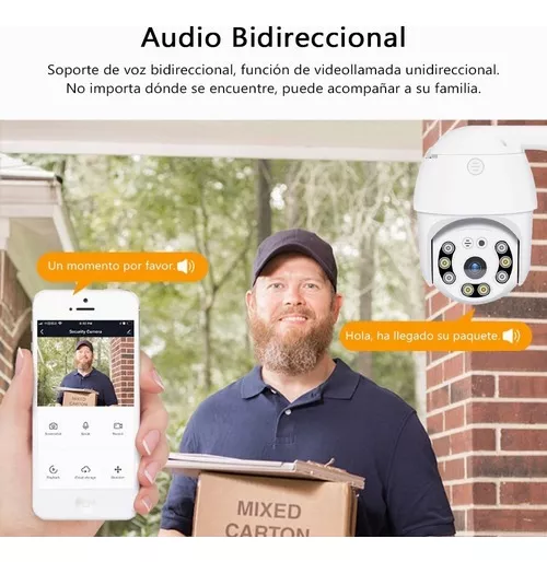 Cámara Ptz De Seguridad Wifi Hd1080p Alarma Camara Exterior - Imagen 5